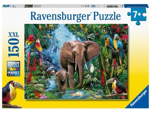 Puzzle 150 pièces - éléphants de la jungle