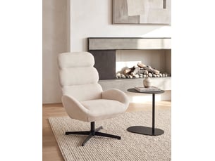 Fauteuil pivotant aalborg tissu beige clair