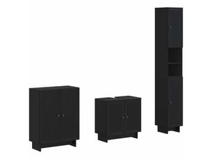 Ensemble de meuble de salle de bain 3 pièces ede noir cf63421