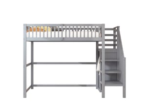Lit mezzanine 90x200 cm <strong>STILVORA</strong>  <strong></strong> coloris gris