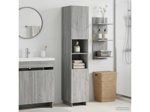 Meuble de rangement salle de bain sonoma gris 36.5x38x180 cm