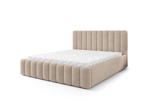 Lit coffre 160x200 cm <strong>MASSENO</strong> <strong></strong> coloris beige
