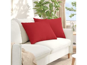 Lot de 2 coussins de canapé, coussins décoratifs tissu rouge 70 x 50 cm cf58947