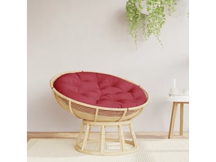 Coussin rond, coussin d'assise rouge bordeaux ø 100 x11 cm tissu oxford cf56628