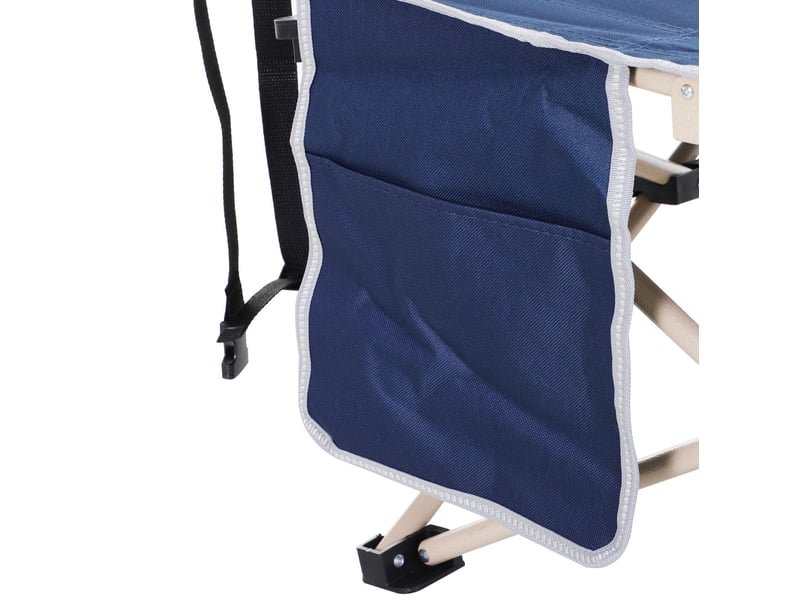  Lit de camp pliant bleu 190 x 68 x 52 cm en tissu oxford 600d, avec sac de transport, charge 150 kg  - Conforama D