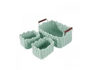 Panier de rangement en corde de coton organisateurs de paniers de rangement rectangulaires naturels décoratifs pour chambre de bébé, salon