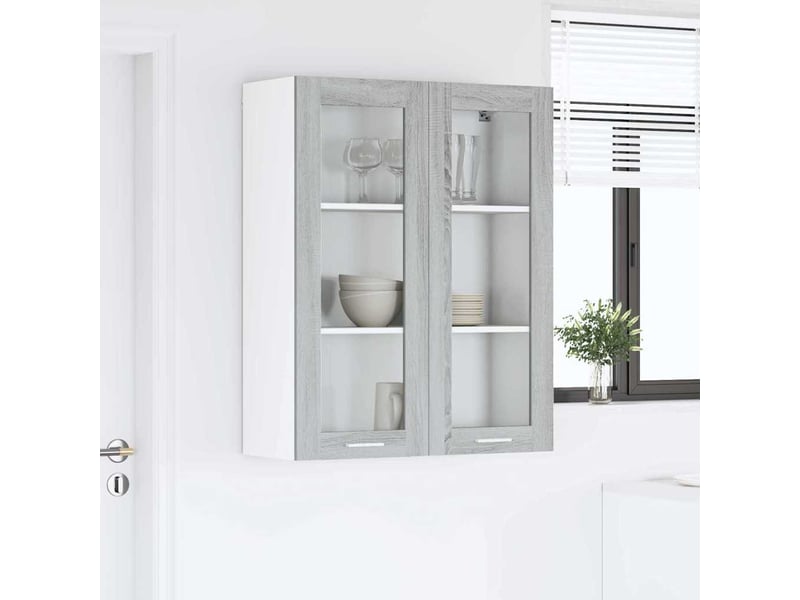Meuble de rangement, armoire suspendue gris sonoma 80x31x100cm shl5312 - Conforama D