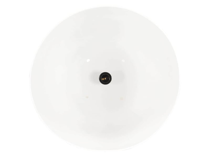  Lampe suspendue, suspension luminaire industrielle 25 w blanc rond 42 cm e27  - Conforama E