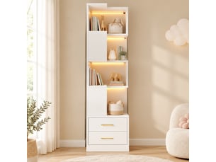 Bibliotheque coloris blanc 4 étagère(s) <strong>DESVIAE</strong> <strong></strong> - 45 cm x 165 cm