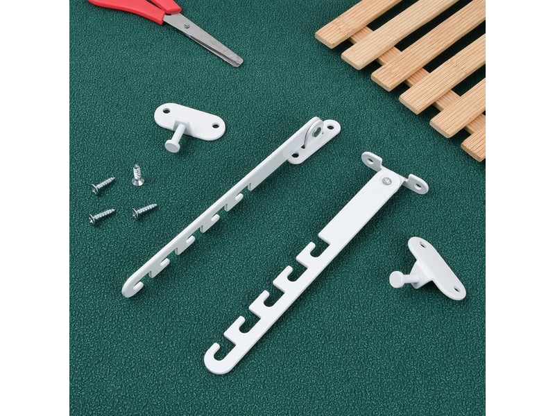  Entrebâilleur de fenêtre à battant, entrebailleur fenetre limiteur ouverture fenetre avec vis 16.5cm 2pcs  - Conforama B