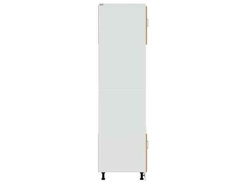  Lot de 2 armoires à four classiques 60 x 57 x 207 cm espace de rangement pieds réglables en bois d'ingénierie chêne artisanal 02_0055705  - Conforama D