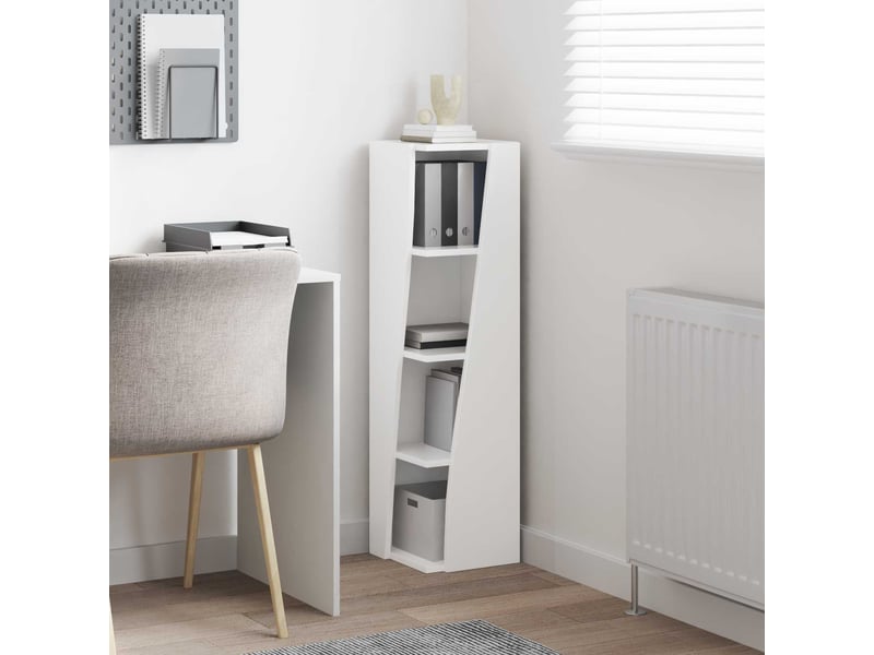  Meuble d'angle, meuble de rangement salon 27,5x27x102cm bois d'ingénierie  - Conforama D