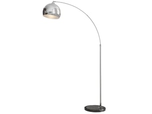 Lampadaire arqué de style vintage réglable avec base en marbre, ampoule e27 40 w, dimensions 100–115 cm (l) x 30 cm (l) x 170–180 cm (h), noir et gris