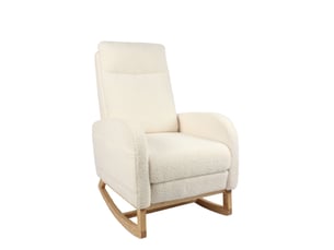 Fauteuil relax manuel MODENVIE Tissu bouclette blanc vendu A l'unité
