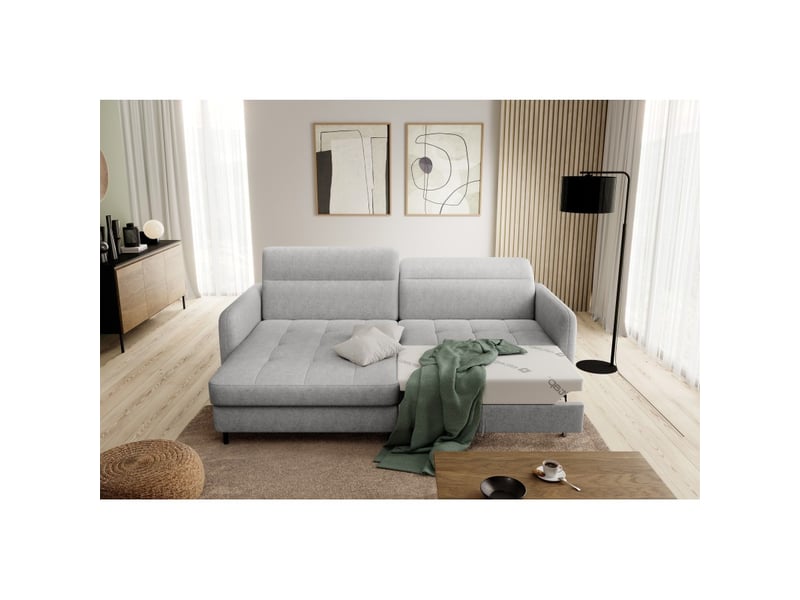  Canapé d'angle collection goumsi coloris gris clair  - Conforama B