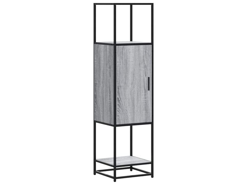  Buffet haut - bahut - meuble de rangement sonoma gris 35,5x35x139 cm bois d'ingénierie métal  - Conforama A