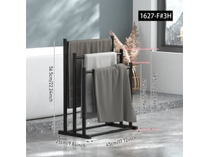 Porte-serviettes de salle de bain – porte-serviettes sur pied – porte-serviettes de bain (45 x 25 x 56,5 cm)