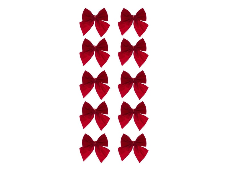  Noeud mini x10 vel rouge  - Conforama A