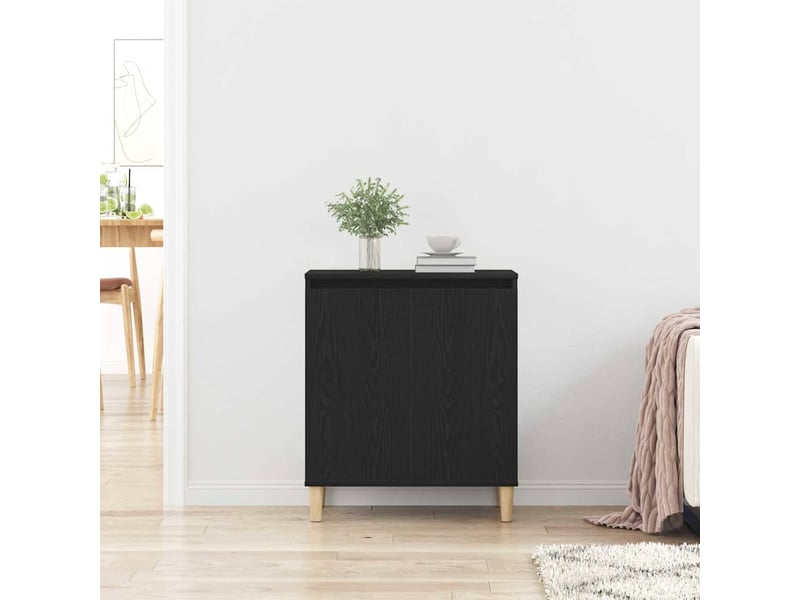  Buffet - bahut - meuble de rangement chêne noir 60 x 35 x 70 cm bois d'ingénierie  - Conforama D