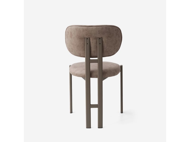  Lot de 2 chaises rembourrées en métal et similicuir muriz  - Conforama D