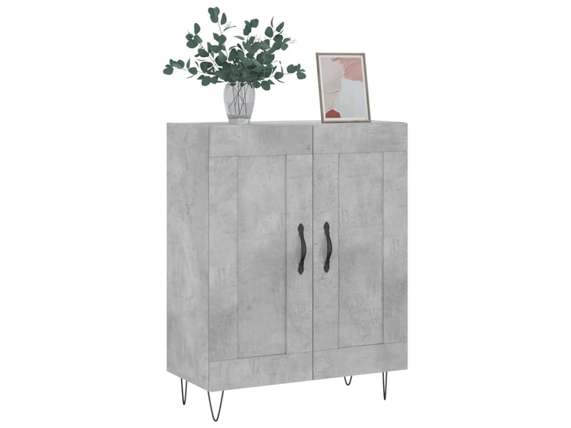  Buffet - bahut - meuble de rangement gris béton 69,5x34x90 cm bois d'ingénierie  - Conforama C