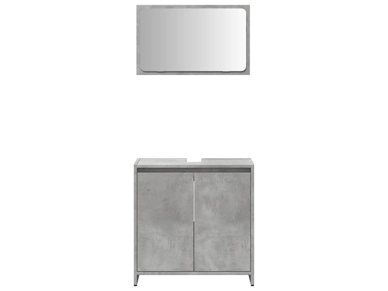  Ensemble de meubles de salle de bain 2 pcs gris béton cf63629  - Conforama D