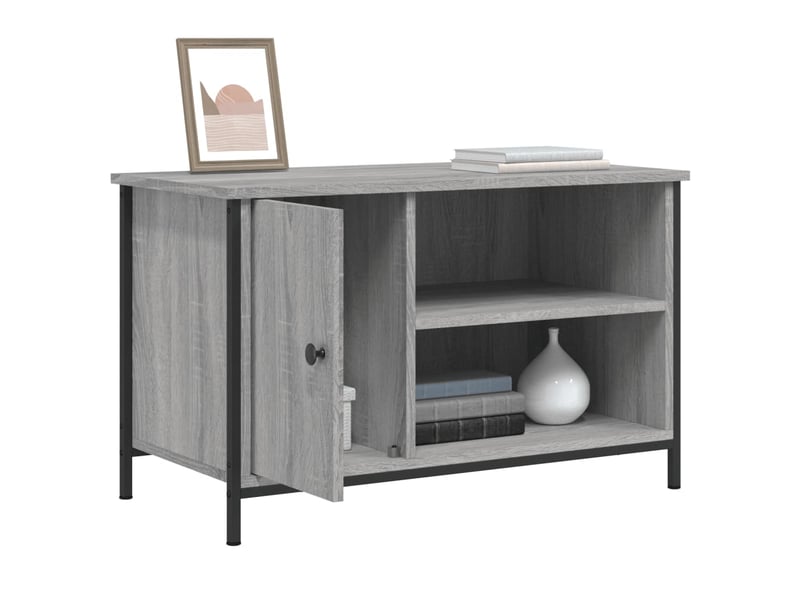  Meuble tv - banc tv - meuble de rangement sonoma gris 80x40x50 cm bois d'ingénierie  - Conforama D
