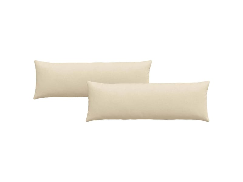  Lot de 2 coussins de canapé, coussins décoratifs tissu crème 120 x 40 cm cf58806  - Conforama A