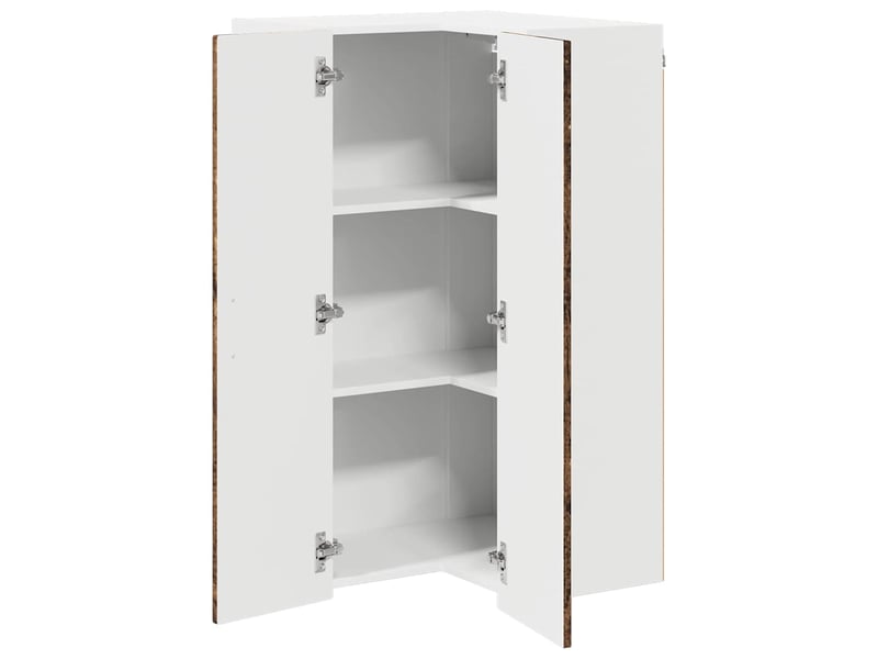  Meuble mural de cuisine, armoire d'angle cuisine porto bois ancien 57x57x100cm  - Conforama E
