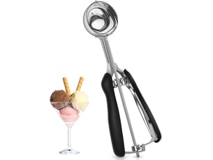Cuillère à crème glacée en acier inoxydable 304, cuillere a glace, cuillère à cupcake, cuillère à muffins, cuillère à biscuits