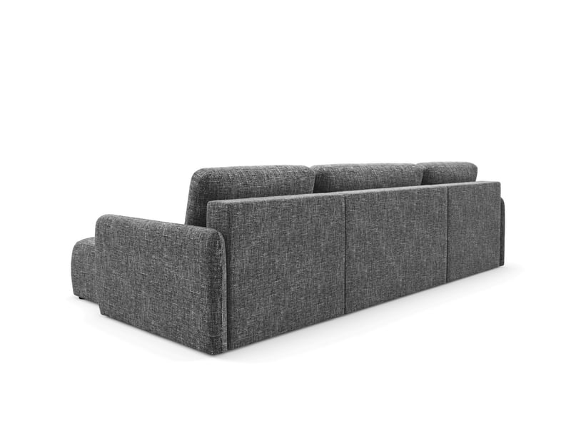  Canapé d'angle convertible livello u noir  - Conforama C
