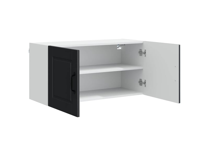  Meuble mural de cuisine, armoire de cuisine noir 80x31x40cm bois d'ingénierie shl5704  - Conforama E