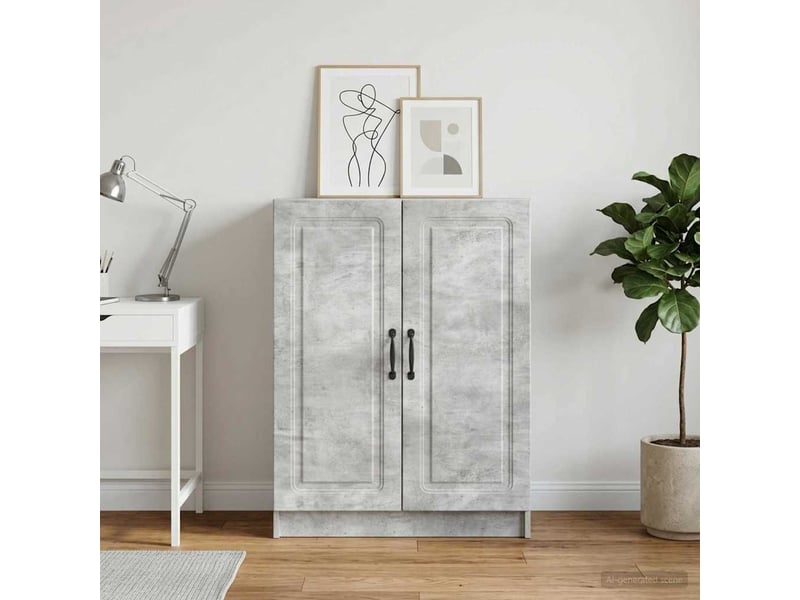  Buffet - bahut - meuble de rangement gris béton 66 x 34,5 x 87 cm bois d'ingénierie  - Conforama D
