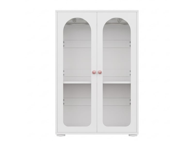  Armoire enfant 2 portes, façades acryliques et poignées céramique - blanc - 8e+1 x 5e+1 x 1,2e+2 cm IKSETERA TRADING LTD - Conforama A