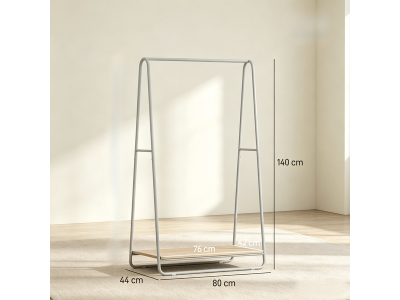 Porte-manteau multifonction 3 en 1 avec range-chaussures, noir et bois - Conforama C