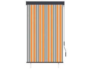 Store enrouleur, store roulant d'extérieur 100x250 cm jaune et bleu cf47291