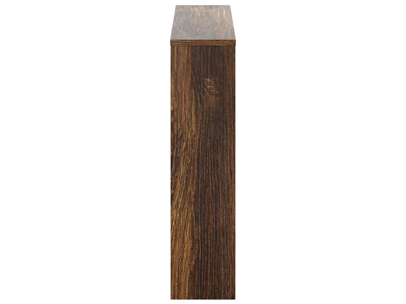  Meuble à chaussure, armoire à chaussures miroir à 2 niveaux chêne fumé 63x17x67 cm  - Conforama E