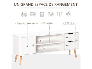 Meuble tv coloris blanc