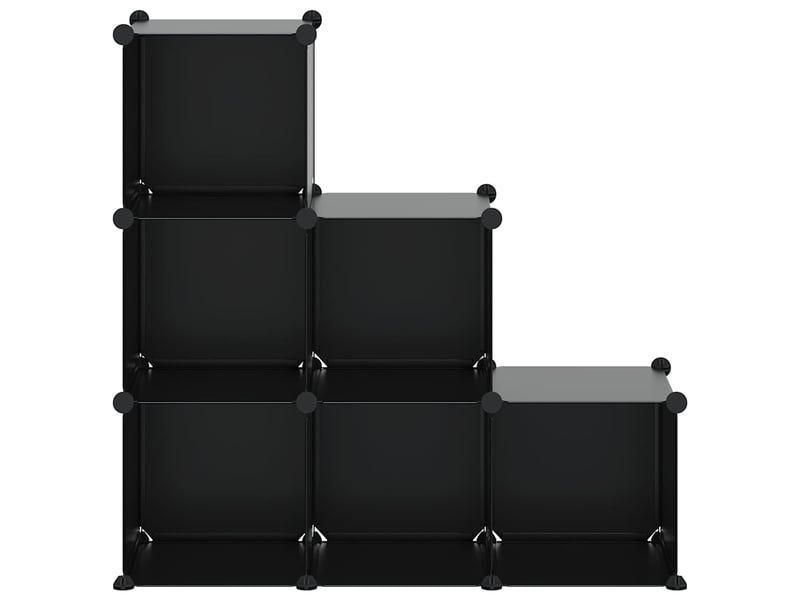 Cubes de rangement 6 pcs noir pp - Conforama E