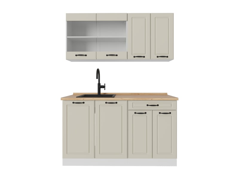  Vicco cuisine, sable campagneblanc, 140cm sans plan de travail  - Conforama A