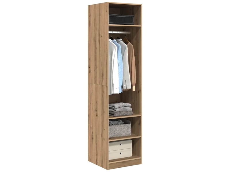  Armoire chambre, armoire de rangement chêne artisanal 50x50x200 cm bois d'ingénierie  - Conforama C