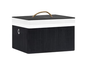 Boîtes de rangement en bambou 4 pcs noir