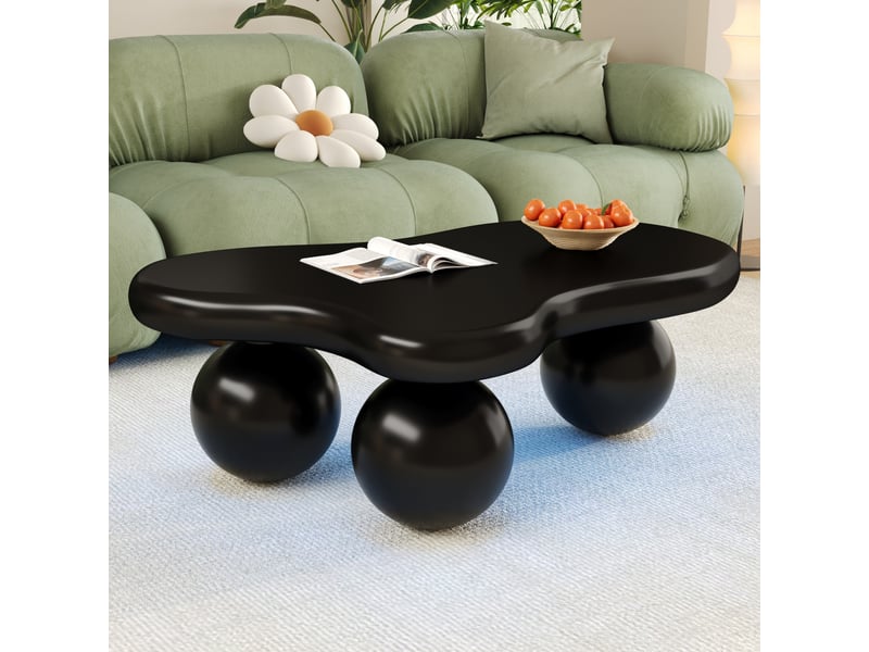  Table basse nuage noire avec led 16 couleurs – mdf, 95 x 62,5 x 32 cm  - Conforama C