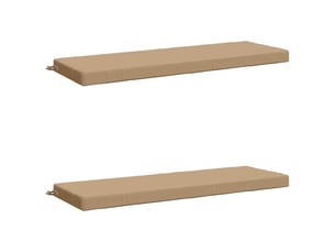 Lot de 2 coussins de banc, coussins d'assise soest 100 % polyester sable cf57434