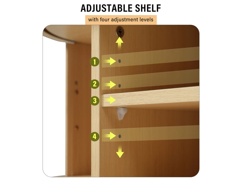  Ensemble meuble tv et table basse en mdf effet noyer clair, rangements intégrés, plateaux ovales et pieds en bois massif  - Conforama E