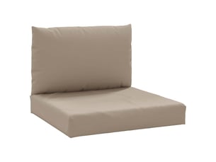 Lot de 2 coussins de palette, coussins de canapé taupe tissu oxford cf59626