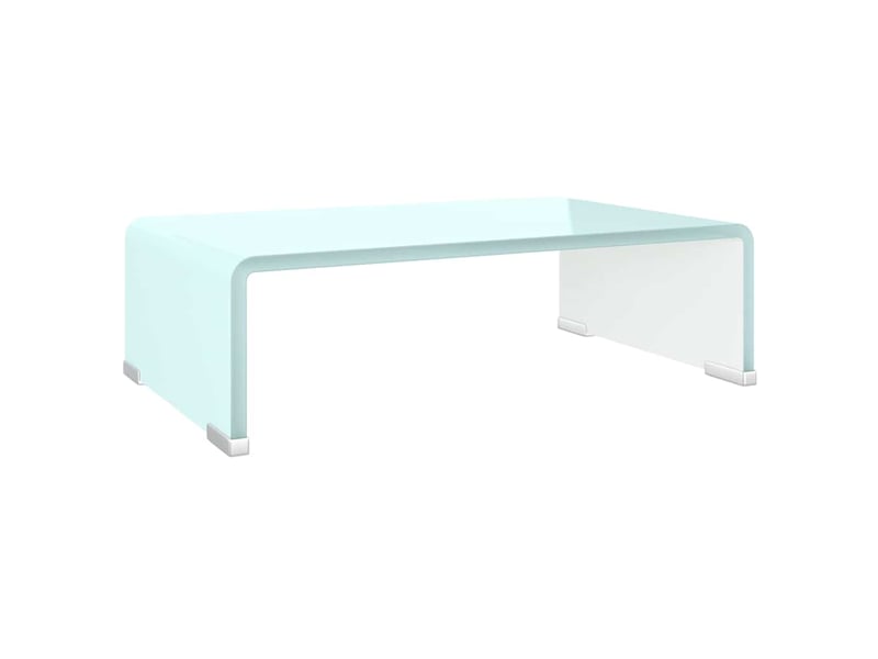  Meuble tv - banc tv - meuble de rangementsupport pour moniteur 40x25x11 cm verre vert  - Conforama A