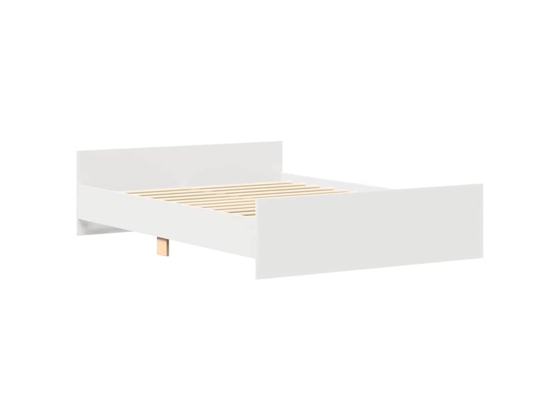  Lit double- lit adulte -  cadre de lit sans matelas blanc 135x190 cm  - Conforama C