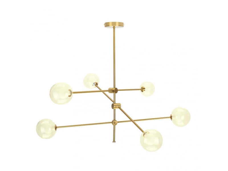  Lampe moderne fabrilamp jerusalen 6 lumières g9 bronce 154656012 - Conforama C