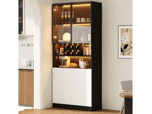 Vitrine coloris bicolore 4 étagère(s) <strong>BEAOK</strong> <strong></strong> - 80 cmx180 cm